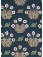 Little Greene Tapete Burges Snail - Dark Blue