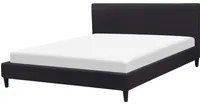 Letto 160 x 200 cm telaio a doghe in tessuto Nero contemporaneo