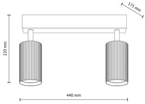 Faretto TUNE 2xGU10/10W/230V nero/marrone