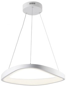 Sospensione Moderna Perth Triangolare Plastica Bianca Led Integrato 32W 4000K