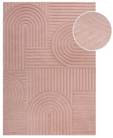 Tappeto in lana rosa 160x230 cm Zen Garden - Flair Rugs