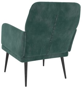 Poltrona verde scuro 62x79x79 cm velluto