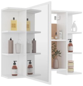 Armadio da bagno bianco 80x20,5x64 cm in legno multistrato