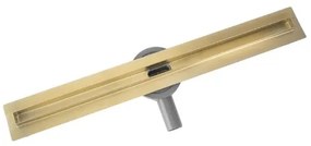 REA-G2714 - Canalina di scarico NEOX SLIM 70 cm acciaio inossidabile/dorato spazzolato