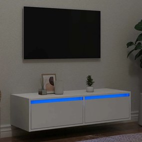 Mobile Porta Tv Con Luci Led Bianco 100x35,5x25 Cm /