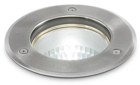 Faretto-Calpestabile Moderno Park Metallo Cromo 1 Luce E27