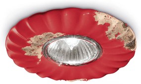 Spot Vintage Ceramica Rossa 1 Luce Gu10 12Cm
