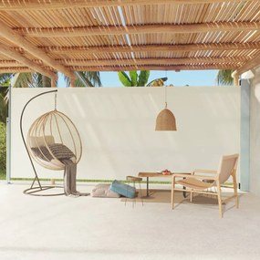 Tenda Laterale Retrattile Per Patio 220x600 Cm Crema /