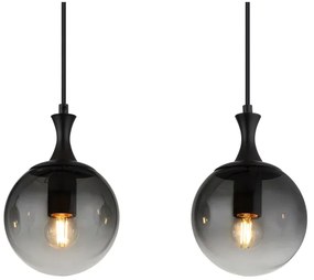 Globo 15885-4H - Lampadario a sospensione con filo DALTON 4xE27/10W/230V nero