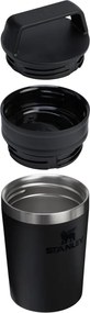 Tazza termica nera in acciaio inox 230 ml Café-To-Go Travel Mug Black 2.0 – Stanley