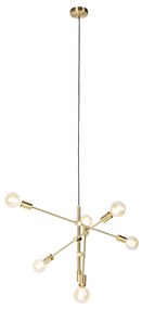 Lampada a sospensione intelligente in ottone 6 luci incl. Wifi G95 - Sydney