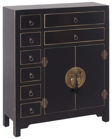 Cassettiera alta nera 73x90 cm Oriente - Ixia