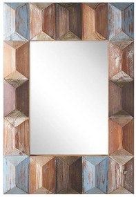 Specchio Naturale Rettangolare Multicolore 63 x 90 cm HIZOTE Beliani