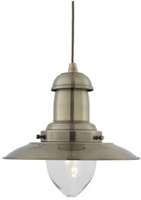 Searchlight 4301AB - FISHERMAN lampada a sospensione con cavo 1xE27/60W/230V ottone