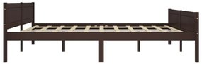 Giroletto marrone scuro in legno massello di pino 200x200 cm