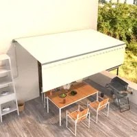 Tenda Retrattile Automatica con Parasole 5x3 m Crema 3069467