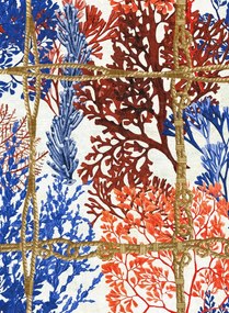 MINDTHEGAP Tapete Corallia - Indigo/ Red/ White/ Yellow