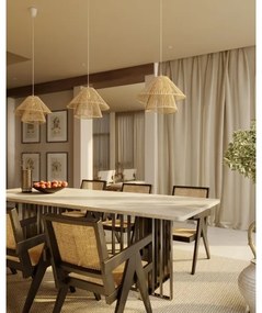 MAXLIGHT P0578 - Lampadario a sospensione con filo AMALFI 1xE27/15W/230V diametro 45 cm beige