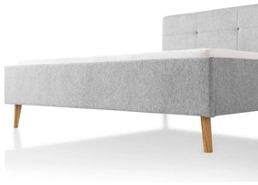 Letto matrimoniale imbottito grigio chiaro rete non inclusa 180x200 cm Smart – Meise Möbel