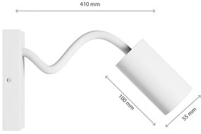 Faretto da parete SQUALLA VARIOSA 1xGU10/10W/230V bianco