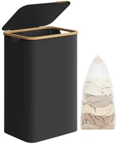 Cesto portabiancheria TATE nero