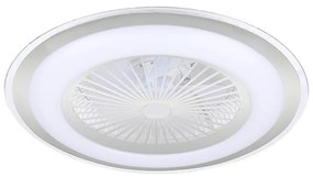 Plafoniera LED dimmerabile con ventola ZONDA LED/48W/230V argento + tc