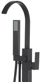 Miscelatore per vasca da bagno freestanding nero RIBBON Beliani