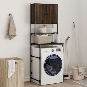 Mobile Per Lavatrice Rovere Marrone 68x48,5x194 Cm /