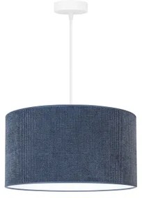 Duolla - Lampadario a sospensione con filo CORDUROY 1xE27/15W/230V diametro 40 cm blu scuro