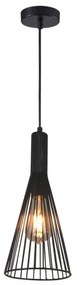 Lampadario a sospensione con filo TIANA 1xE27/20W/230V diametro 15,5 cm nero