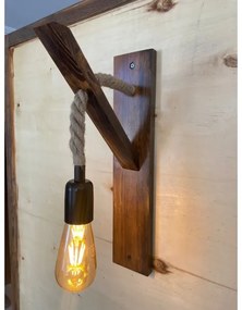 Lampada da parete AHSAP 1x E27/40W/230V, pino/noce