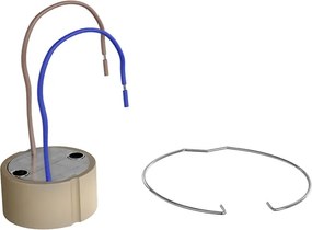 Plafoniera Cilindrica Ø70x90mm GU10 in Gesso Rigato Pitturabile