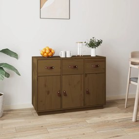 Credenza Ambra 100x40x75 Cm İn Legno Massello Di Pino /
