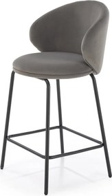 Sgabello da bar H121 in grigio/nero