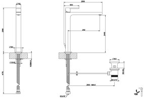 Miscelatore Monocomando Lavabo Alto Con Piletta Cromo Via Bagutta 29906 Emporio Gessi