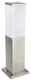 Paletto da Giardino 40cm Quadrato in acciaio INOX, IK06, IP54, base E27 Base E27