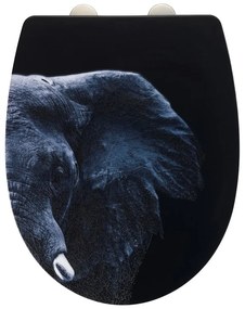 Sedile della toilette in acciaio inox nero Elephant - Wenko