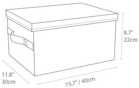 Contenitore beige Wanda, 30 x 20 cm - Bigso Box of Sweden