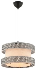 Lampadario su cavo HALO 1xE27/60W/230V beige/grigio