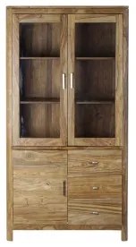 Stand Espositore DKD Home Decor Cristallo Legno d'albero della gomma 97 x 42 x 190 cm