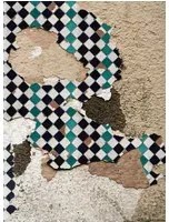 Coordonne Carta da parati panoramica Tiles Broken Wall - Turquoise