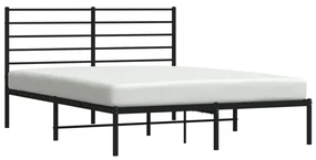 Giroletto con testiera in metallo nero 135x190 cm