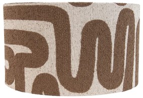 Paralume in tessuto marrone con strisce beige 35/35/20