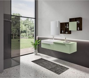 Mobile bagno sospeso con lavabo L 170 x H 36 x P 51 cm avocado per vasca a sinistra Ginevra
