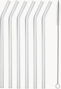 Set di 6 cannucce in vetro borosilicato Basic