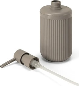 Dispenser sapone tortora in plastica rigida cannettata Arizona