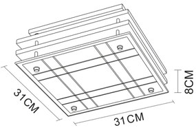 Globo 48089-2 - Plafoniera 2xE27/60W ILLU