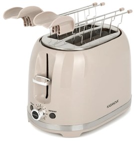 Tostapane 2 fette 7 livelli di tostatura 850 W tortora