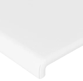 Testiera bianca 90x5x78/88 cm in similpelle