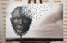 Stampa su tela – Volto astratto in forma di albero